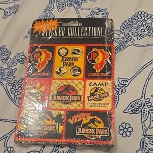 Vintage 1993 Jurassic Park Instant Sticker Collection New